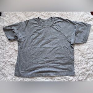 Everlane The Organic Cotton Boxy Raglan Tee, Heather Grey, S